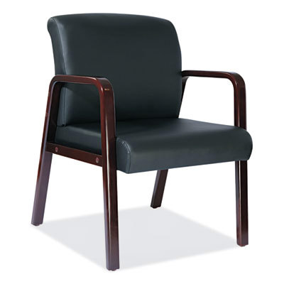 Guest & Lobby Chairs & Sofas; Type: Guest & Reception Chairs ; Width (Inch): 24 ; Depth (Inch): 25 ; Seat Material: 100% Polyester ; Frame Color: Mahogany ; Color: Black